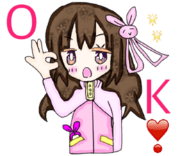 Cellular phone rabbit and Mean superior. sticker #15056480