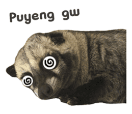 Mumu the Cute Asian Palm Civet 3 sticker #15057774