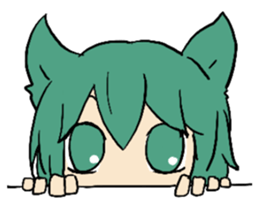 Rabbit man and cat man sticker #15058533