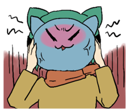 Rabbit man and cat man sticker #15058543