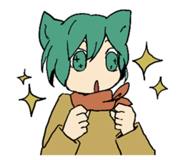 Rabbit man and cat man sticker #15058551