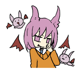 Rabbit man and cat man sticker #15058555