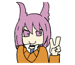 Rabbit man and cat man sticker #15058556