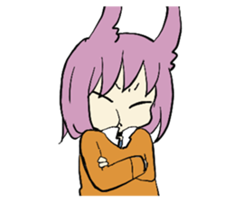 Rabbit man and cat man sticker #15058558