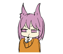 Rabbit man and cat man sticker #15058561