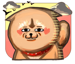 Tsundere fat dog sticker #15059609