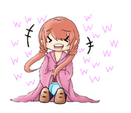 sticker that little girl's thinking sticker #15061904