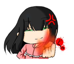 sticker that little girl's thinking sticker #15061912