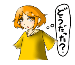 sticker that little girl's thinking sticker #15061915