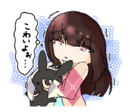 sticker that little girl's thinking sticker #15061917