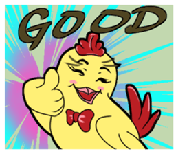Unitary chicken flying 2 sticker #15061974