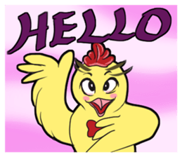 Unitary chicken flying 2 sticker #15061975