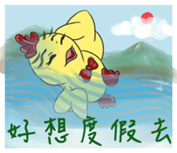 Unitary chicken flying 2 sticker #15061980