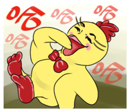 Unitary chicken flying 2 sticker #15061981