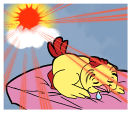 Unitary chicken flying 2 sticker #15061985