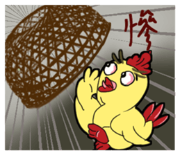 Unitary chicken flying 2 sticker #15062001