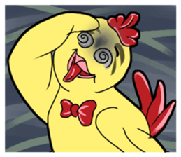 Unitary chicken flying 2 sticker #15062002