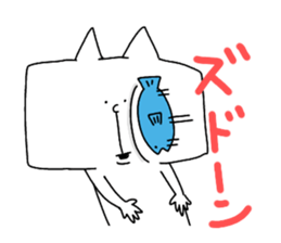 Rabbit and cat and bird sticker #15062190