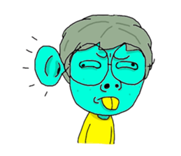 Yellow-teeth boy sticker #15062477