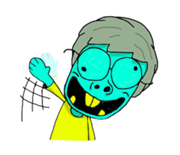 Yellow-teeth boy sticker #15062478