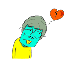 Yellow-teeth boy sticker #15062493