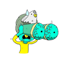 Yellow-teeth boy sticker #15062504