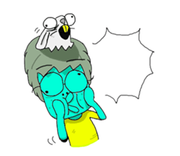 Yellow-teeth boy sticker #15062508