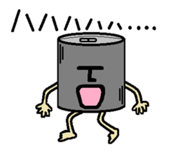 aluminum can character man reaction sticker #15062776