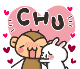 Saruo and Usami Love Love heart full! sticker #15064246