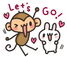 Saruo and Usami Love Love heart full! sticker #15064278