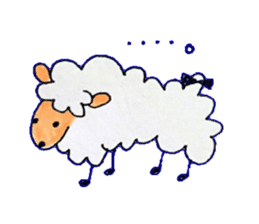 cat & sheep & boys & girls sticker #15065094