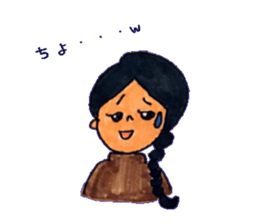 cat & sheep & boys & girls sticker #15065111