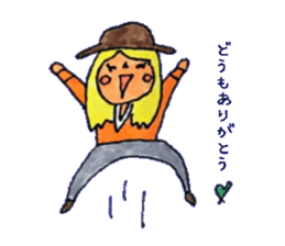 cat & sheep & boys & girls sticker #15065116