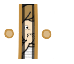 girls and cat talking sticker #15065161