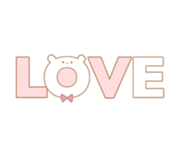 Cute white bear kids sticker #15065666