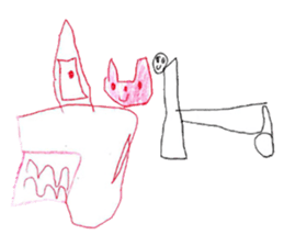 Painting creatures sticker sticker #15065899