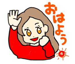cute japanese lady. sticker #15066456