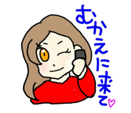 cute japanese lady. sticker #15066462