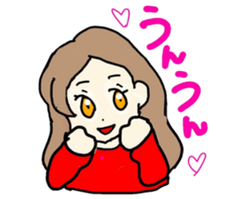 cute japanese lady. sticker #15066468