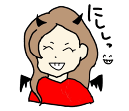 cute japanese lady. sticker #15066470