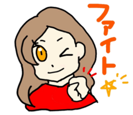 cute japanese lady. sticker #15066480