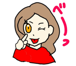 cute japanese lady. sticker #15066483