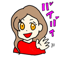 cute japanese lady. sticker #15066485