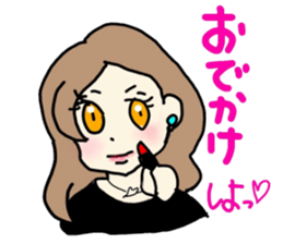 cute japanese lady. sticker #15066498