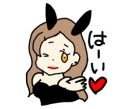 cute japanese lady. sticker #15066503