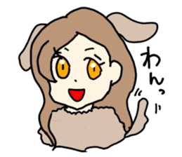 cute japanese lady. sticker #15066504