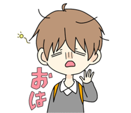 Man and animal sticker #15067288