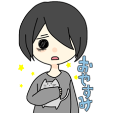 Man and animal sticker #15067289