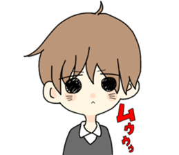 Man and animal sticker #15067293