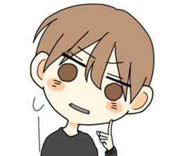 Man and animal sticker #15067296